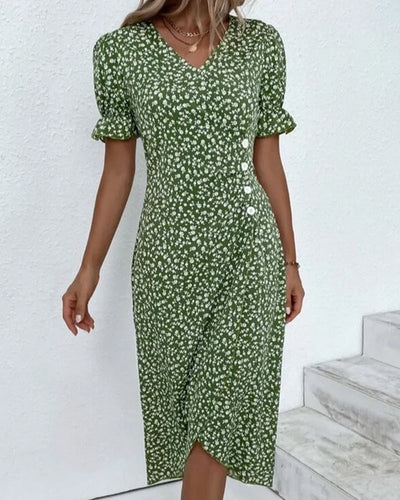 Giselle | Geblümtes Kleid mit V-Ausschnitt
