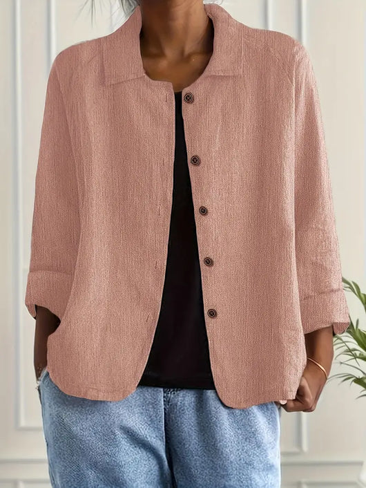 Hanna | Damen Casual Leichte Jacke Mit Knopfleiste
