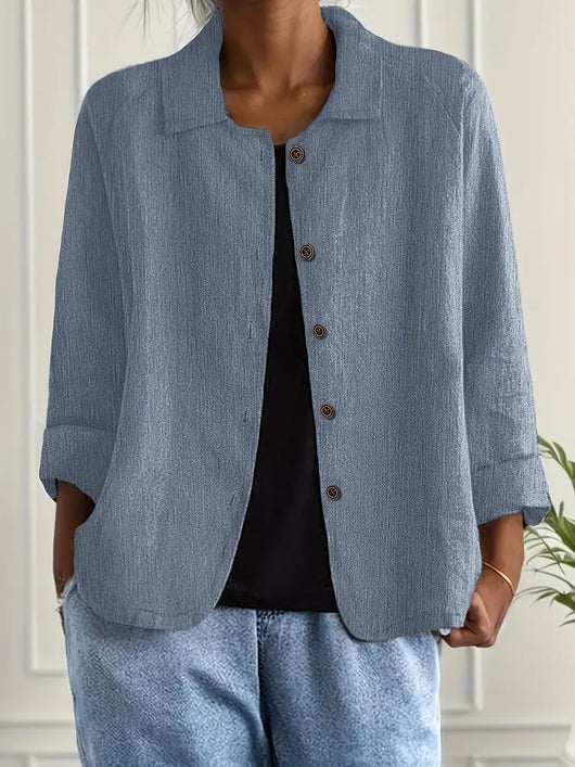 Hanna | Damen Casual Leichte Jacke Mit Knopfleiste