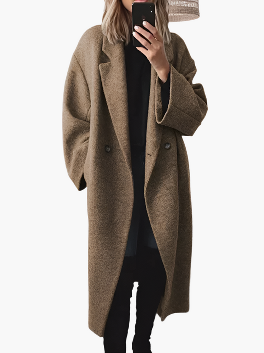 Laura | Damen Loose Fit Button Mantel im eleganten Design