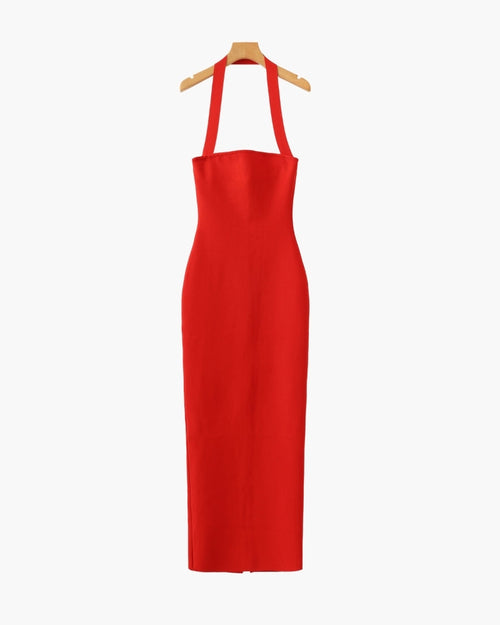 Neckholder Maxikleid in schmaler Passform