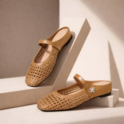 Goldie Geflochtene Mary Jane Mules