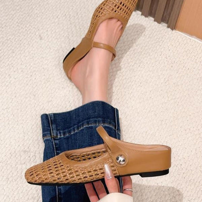 Goldie Geflochtene Mary Jane Mules