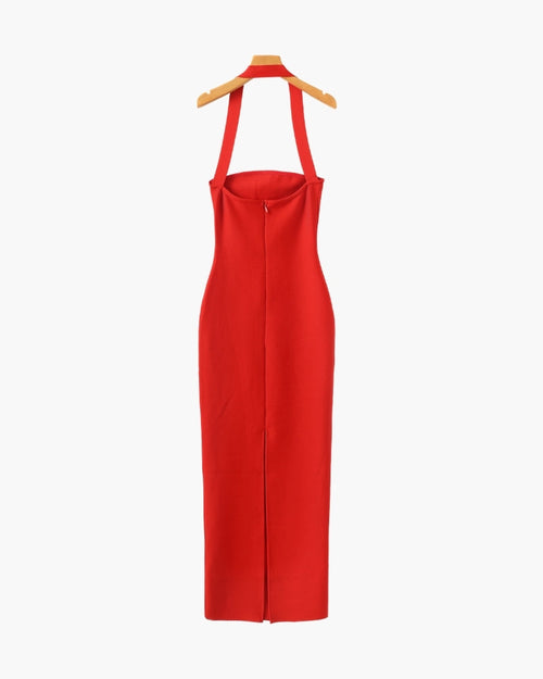 Neckholder Maxikleid in schmaler Passform