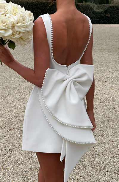 Magdalena | Damen Strukturiertes Mini Kleid für Hochzeitsgäste