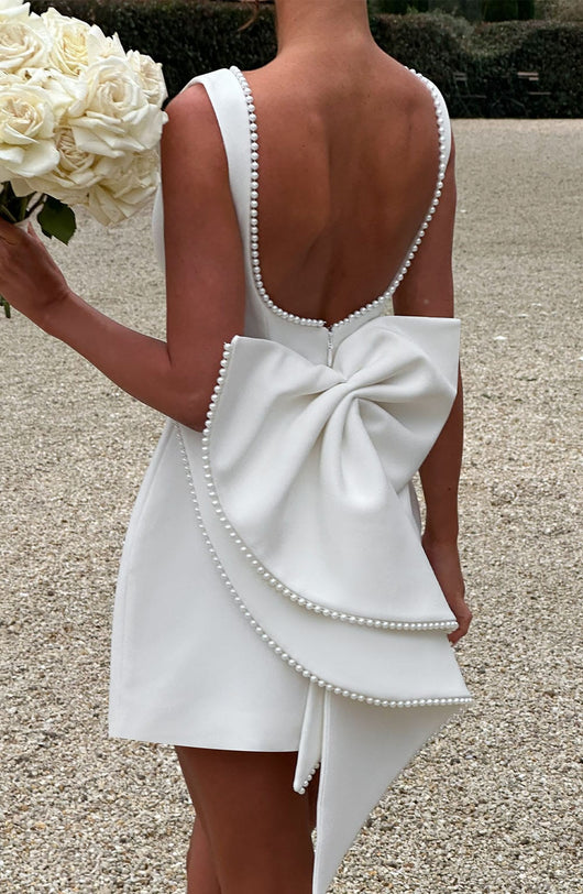 Magdalena | Damen Strukturiertes Mini Kleid für Hochzeitsgäste