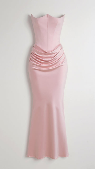 Maria | Damen Säulen Maxi Kleid für Hochzeitsgäste