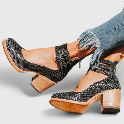 Janelis Elegante Pumps mit Blockabsatz