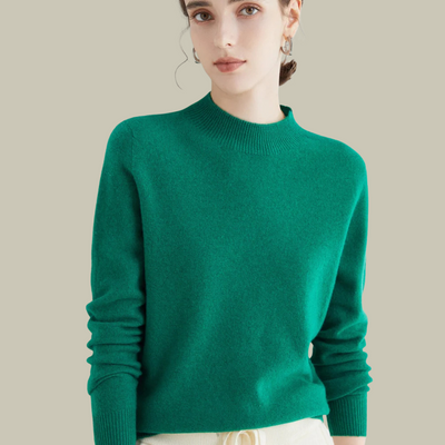 Monika | Damen Rollkragenpullover aus Merinowolle für den Winter