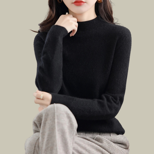 Monika | Damen Rollkragenpullover aus Merinowolle für den Winter