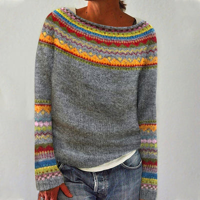 Dorothea | Damen Strickpullover mit Rundhalsausschnitt für den Alltag