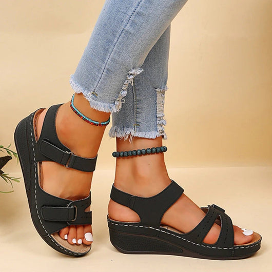 Kathrin | Damen Orthopädische Riemen Plattform Sandalen