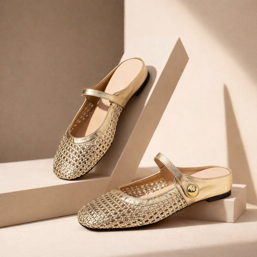 Goldie Geflochtene Mary Jane Mules