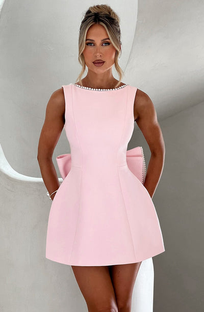 Magdalena | Damen Strukturiertes Mini Kleid für Hochzeitsgäste