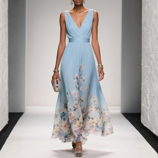 Britta | Damen Florales Maxi Kleid Für Hochzeitsgäste
