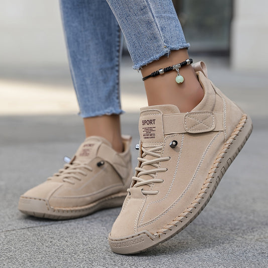 Andrea | Damen Lässige Schnürplattform-Sneaker