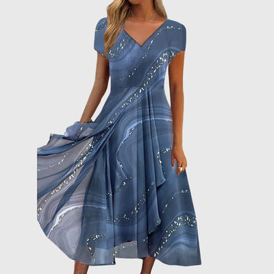 Aubrielle | Fließendes Lässiges Midikleid