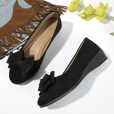 Maisie Wildleder Ballerinas mit Schleife