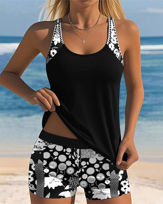 Felicia | Damen Blumenprint Tankini Badeanzug Set