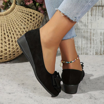 Maisie Wildleder Ballerinas mit Schleife