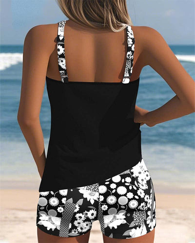 Felicia | Damen Blumenprint Tankini Badeanzug Set