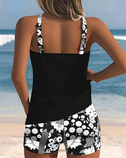 Felicia | Damen Blumenprint Tankini Badeanzug Set