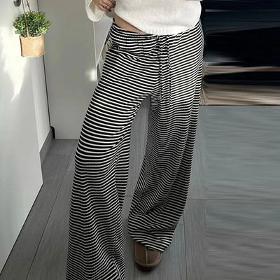 Daniela | Damen Frühlings-Gestreifte Relaxed-Hose