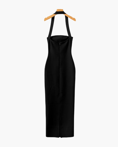 Neckholder Maxikleid in schmaler Passform