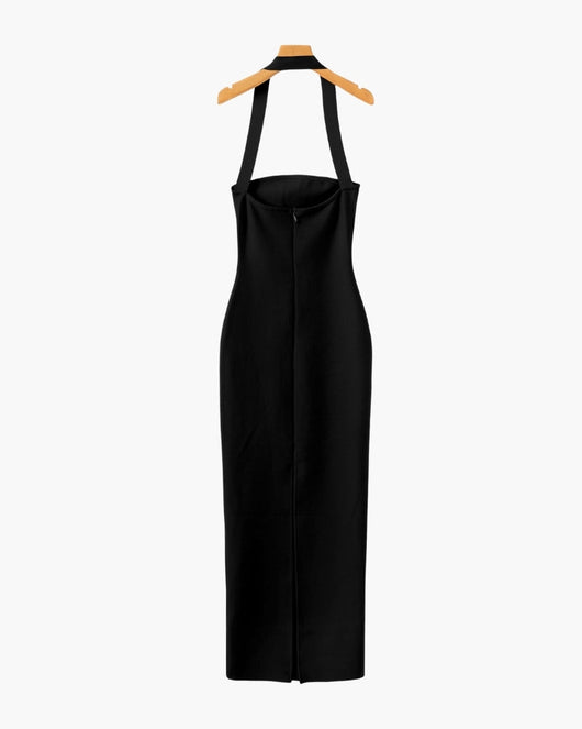 Neckholder Maxikleid in schmaler Passform