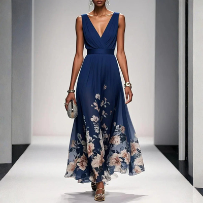 Britta | Damen Florales Maxi Kleid Für Hochzeitsgäste