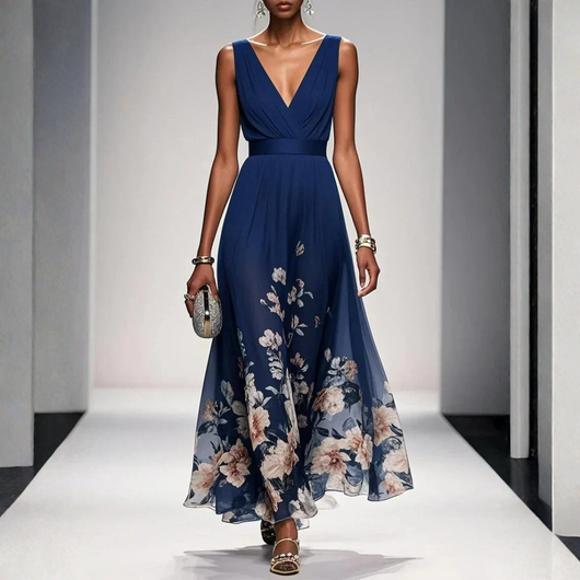 Britta | Damen Florales Maxi Kleid Für Hochzeitsgäste