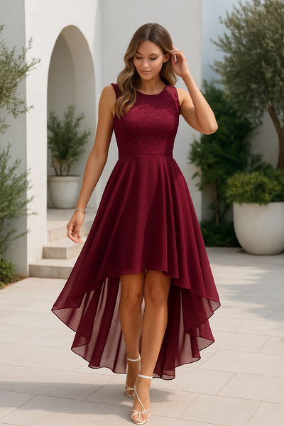 Marie | Damen High-Low Kleid für Hochzeitsgäste