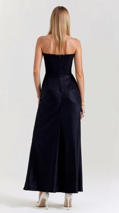 Maria | Damen Säulen Maxi Kleid für Hochzeitsgäste