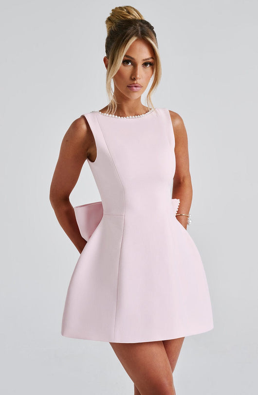 Magdalena | Damen Strukturiertes Mini Kleid für Hochzeitsgäste