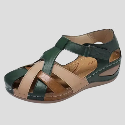 Damen Komfort-Sandalen aus Leder mit Fußgewölbestütze