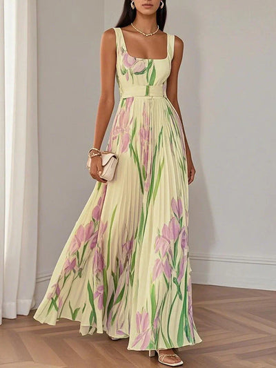 Brooklyn | Boho Geblümtes Fließendes Kleid in A-Linie