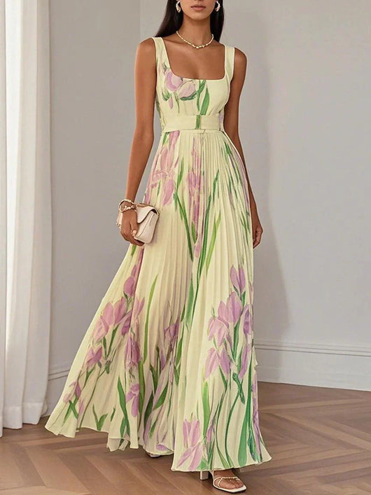 Brooklyn | Boho Geblümtes Fließendes Kleid in A-Linie