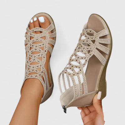 Mindy Bequeme Flache Sandalen