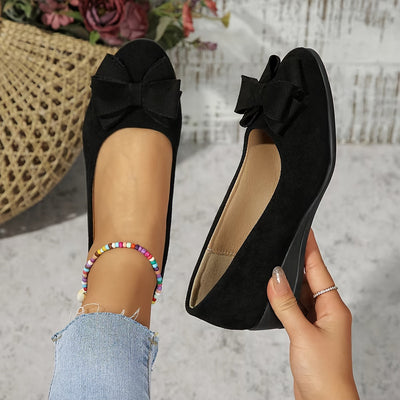 Maisie Wildleder Ballerinas mit Schleife
