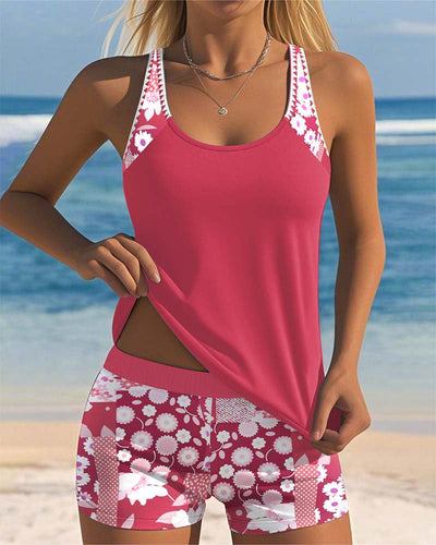 Felicia | Damen Blumenprint Tankini Badeanzug Set
