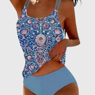 Martina | Damen bedrucktes Tankini-Bademode-Set