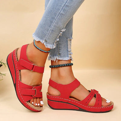 Kathrin | Damen Orthopädische Riemen Plattform Sandalen
