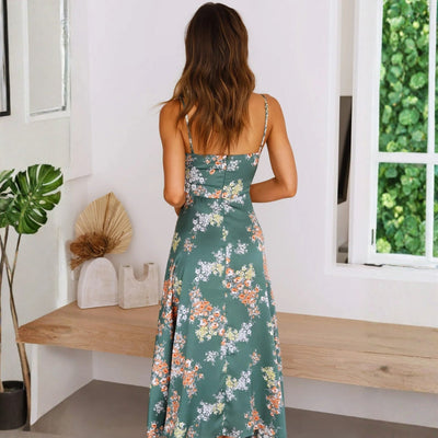 Ursula | Damen Hochzeitsgast Bedrucktes Maxikleid