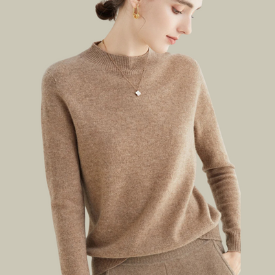 Monika | Damen Rollkragenpullover aus Merinowolle für den Winter