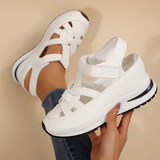 Oveta Bequeme Flache Sandalen