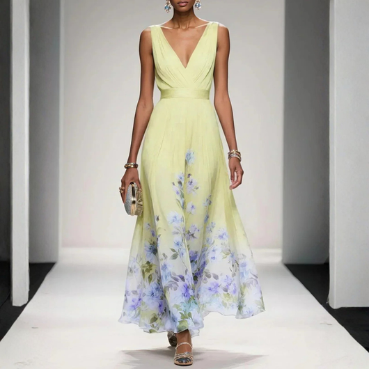 Britta | Damen Florales Maxi Kleid Für Hochzeitsgäste