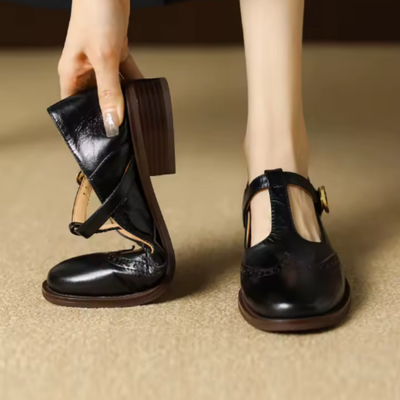 Nadine Leder T-Strap Mary Janes