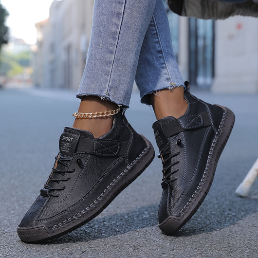 Andrea | Damen Lässige Schnürplattform-Sneaker