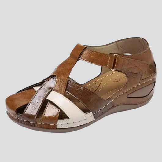 Damen Komfort-Sandalen aus Leder mit Fußgewölbestütze