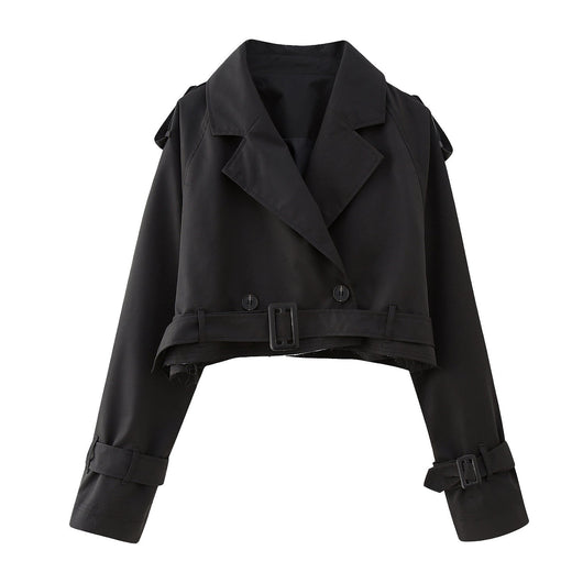 Karla | Damen Schicker kurzer Trenchcoat mit Gürtel